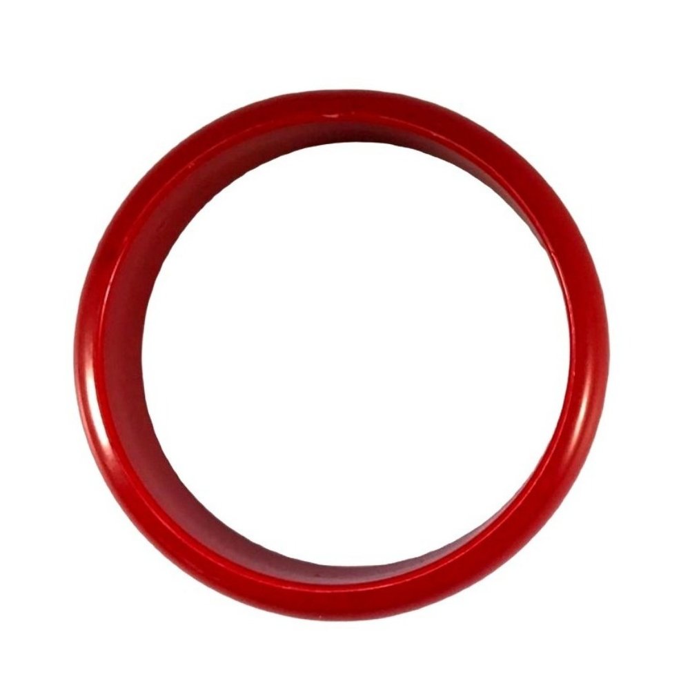 Vintage Cherry Red Color Spot Lucite Bangle Bracelet - Picture 5 of 5
